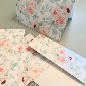 5x7 zarte Blüten druckbare flache Grußkarten mit Umschlag 1539/Instant Download/Blumen Grußkarte/druckbare Grußkarte/Briefpapier Set