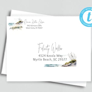 Printable Editable Address and Return Labels/Avery Label 5263 & 8160/Templett/Address Label Template/Custom Digital Address Label/ADDY 8