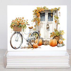 5x7 Fall Ride druckbare flache Grußkarten mit Umschlag 1590/Sofort Download/Herbst Note Karte/druckbare Grußkarte/Herbst Briefpapier Set