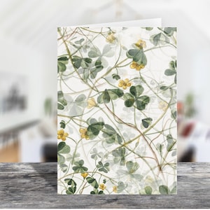 Botanische 4 x 6 afdrukbare portret platte notitiekaart met envelop 1446/Instant Download/bewerkbare wenskaart/dagelijkse wenskaart