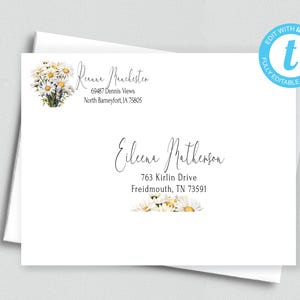 Printable Editable Address and Return Labels/Avery Label 5263 & 8160/Templett/Address Label Template/Custom Digital Address Label/ADDY 21