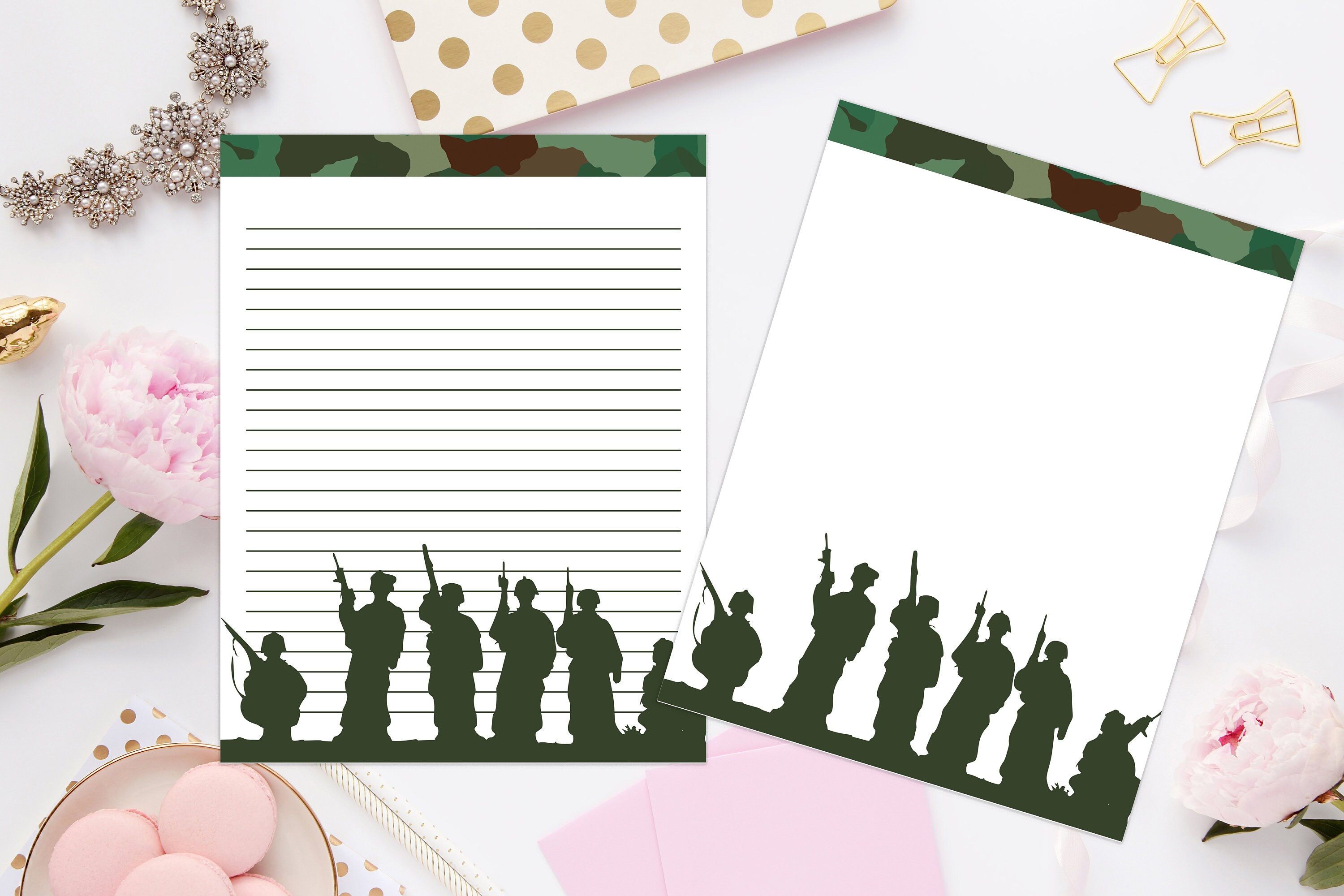 Army Strong Printable Stationery 8.5x11 936/Printable Note | Etsy