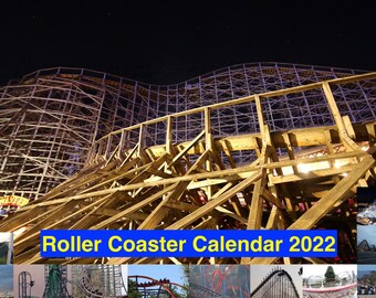 Coaster Calendar Etsy Roller Coaster Calendar 2022