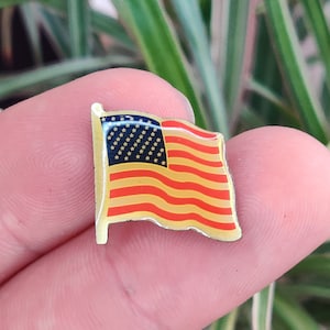 USA flag vintage lapel pin badge.