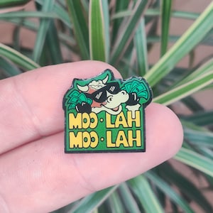 Moo lah, la spilla vintage con mucca portafortuna.