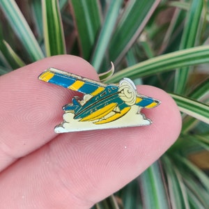 Camel cigarettes sea plane vintage pin badge Official stamped.