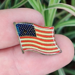 USA flag vintage lapel pin badge.