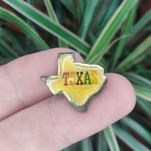 Texas State vintage enamel lapel pin badge.