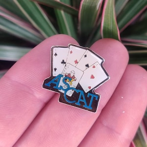 Comme Cat, Ace cat poker vintage émaillé badge d’épingle, français épingle de casino.