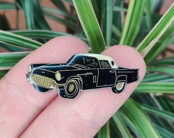 Ford Thunderbird vintage enamel pin, T bird 1950s