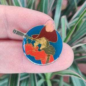 Captain Hook vintage enamel pin, Peter Pan Disney.
