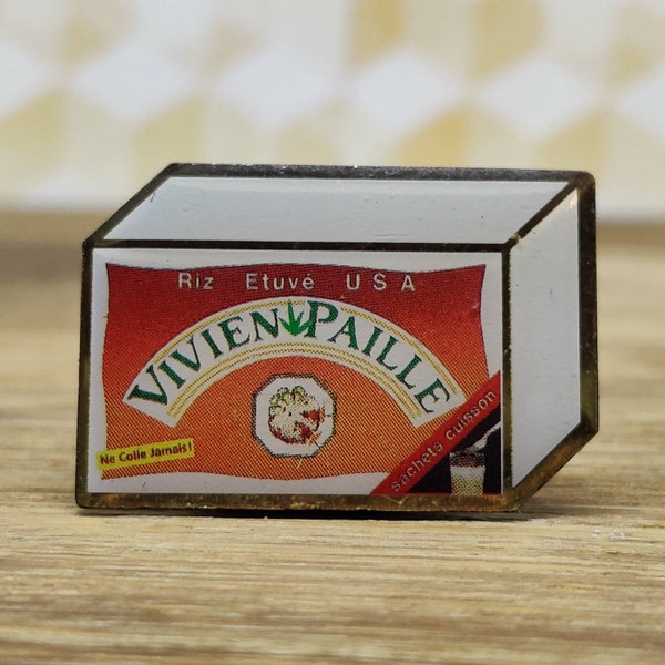 Vivien Paille butter pin badge. Cooking baking chef baker gift. Hat Tie Lapel scarf bag denim or leather jacket accessorie. Vintage retro