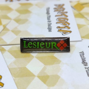 Lesieur french mayonnaise pin badge. Hat Tie Lapel bag scarf denim leather jacket. vintage retro collectable advertising gift.