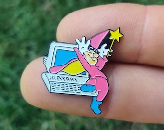 Atari vintage enamel lapel pin badge.