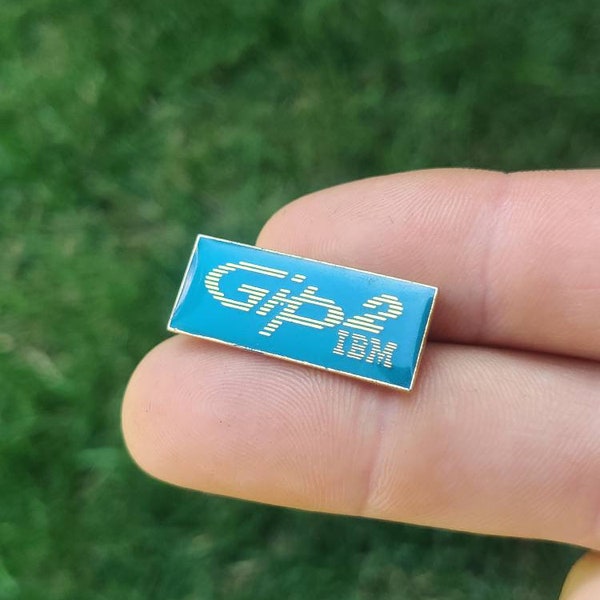 Gip 2 IBM  vintage enamel lapel pin badge.