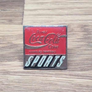 Coca Cola sports vintage pin badge coke soda fizzy drink pepsi