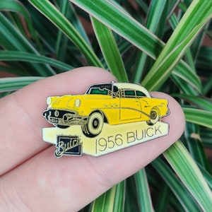 1956 Buick vintage enamel pin badge. Vintage cars