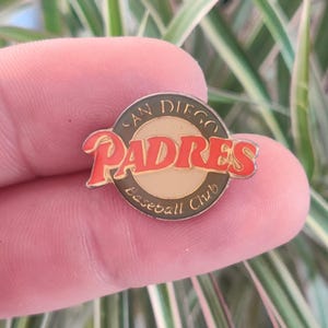 San Diego Padres vintage enamel pin badge. Baseball.