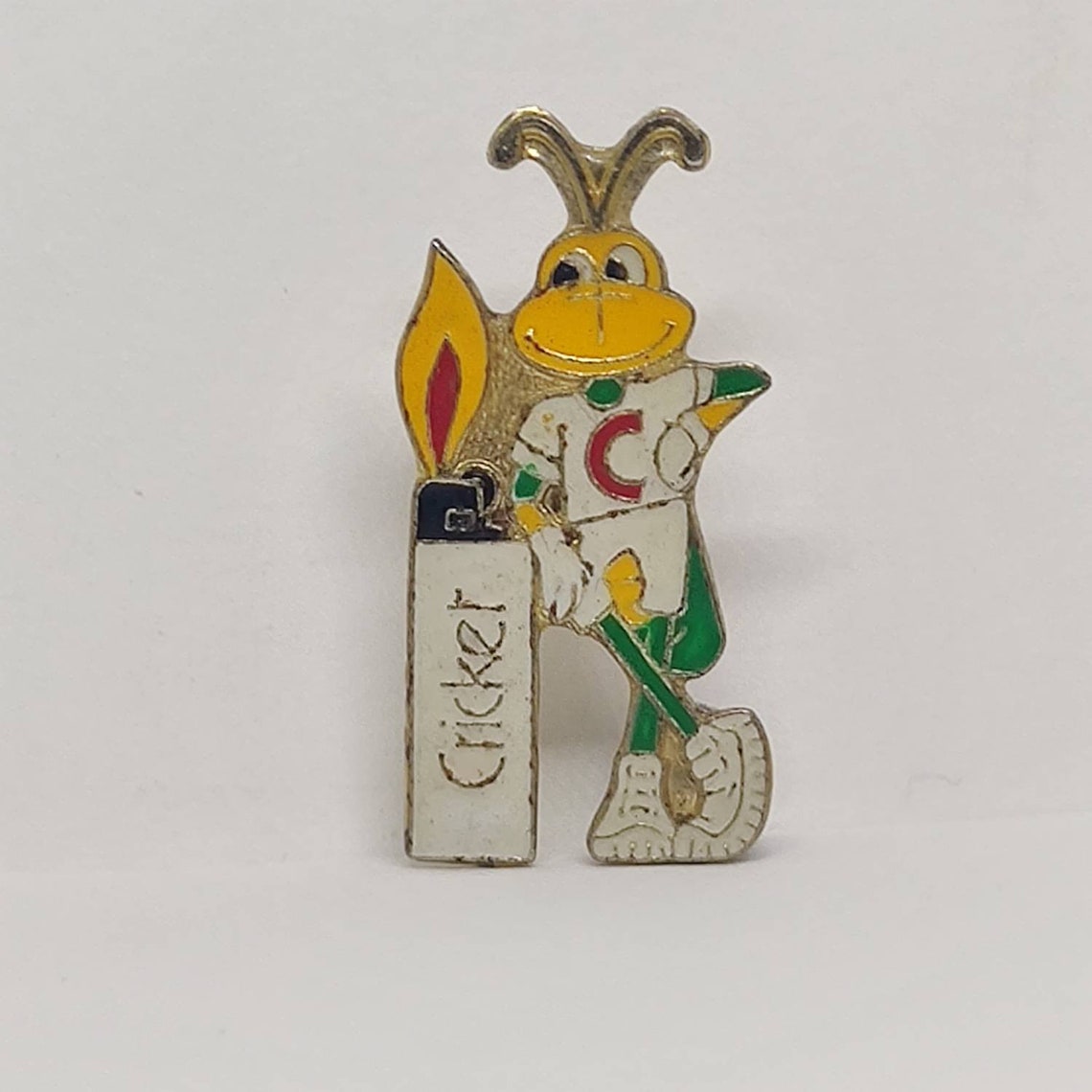 Cricket Lighter Vintage Enamel Pin Badge Vintage Advertising Etsy
