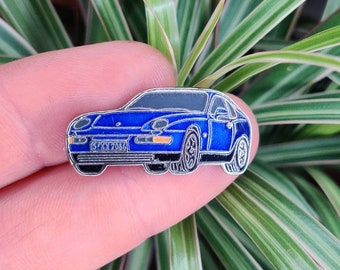 Porsche 968 vintage enamel lapel pin badge.