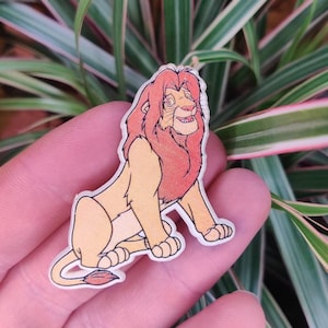 Der König der Löwen, Simba Disney großer Kunststoff bedruckter Vintage Anstecker.