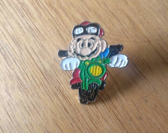 Mario enamel lapel pin badge. Nintendo gaming gift Wii