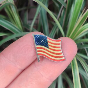 USA flag vintage lapel pin badge.