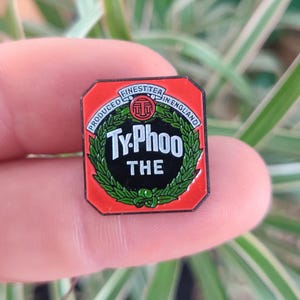 Typhoo tea vintage enamel lapel pin badge.