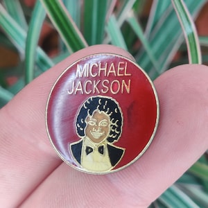Michael Jackson vintage enamel pin. M.J
