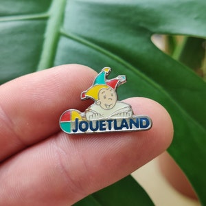 Jouetland Jester Clown vintage enamel lapel pin badge.