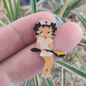 Betty Boop vintage enamel lapel pin badge.