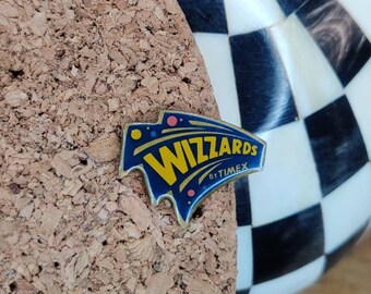 Timex wizzards watch vintage enamel lapel pin badge.