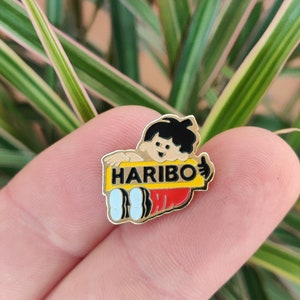 Haribospeld, vintage geëmailleerde reversspeld, snoep, snoep