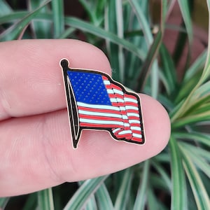 USA flag vintage lapel pin badge.