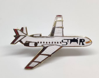 Star airlines airplane vintage enamel pin.