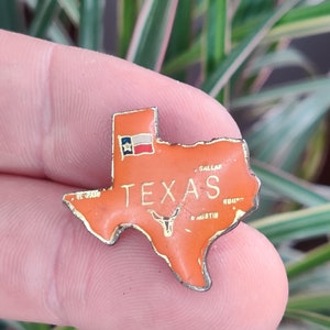Texas State vintage enamel lapel pin badge.