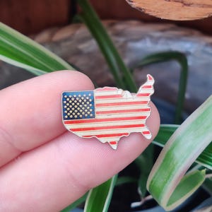 USA flag vintage lapel pin badge.
