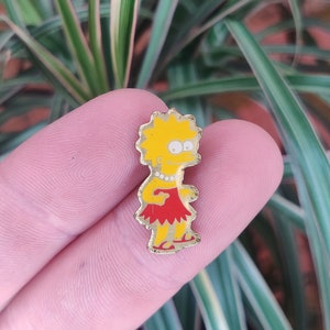 Lisa Simpson vintage lapel pin badge, Matt Groening, the Simpsons.