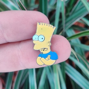 Bart Simpson vintage pin badge, Matt Groening, The Simpsons.