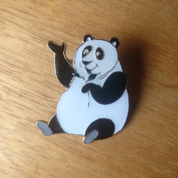 Cartoon panda lapel pin badge - image 3