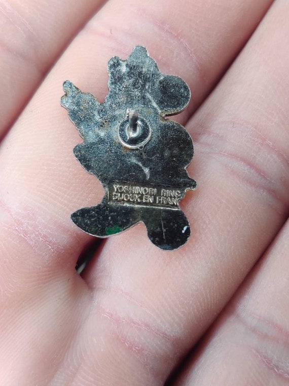 Minnie mouse vintage enamel lapel pin. - image 2