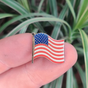 USA flag vintage lapel pin badge.