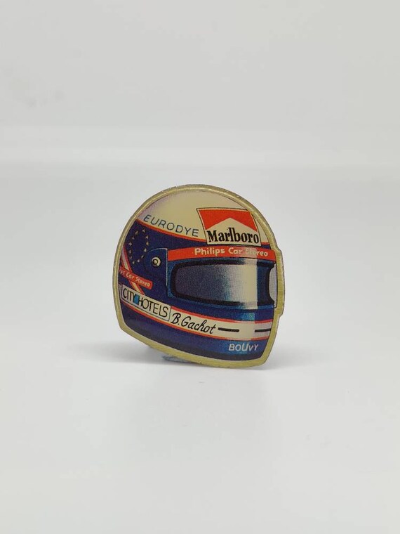 Bertrand Gachot Helmet Vintage Pin Badge. Formula One F1 Etsy