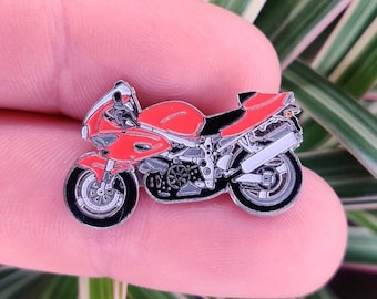 Suzuki TL 1000s motorcycle Atlas edition vintage enamel lapel pin badge.