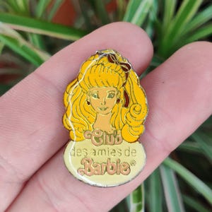 Club Barbie vintage enamel pin badge.