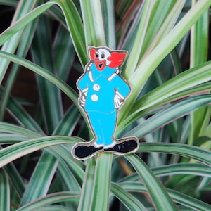 Spilla vintage da bavero raffigurante un clown del circo.