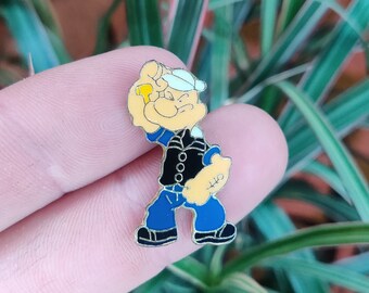 Popeye vintage enamel lapel pin badge.