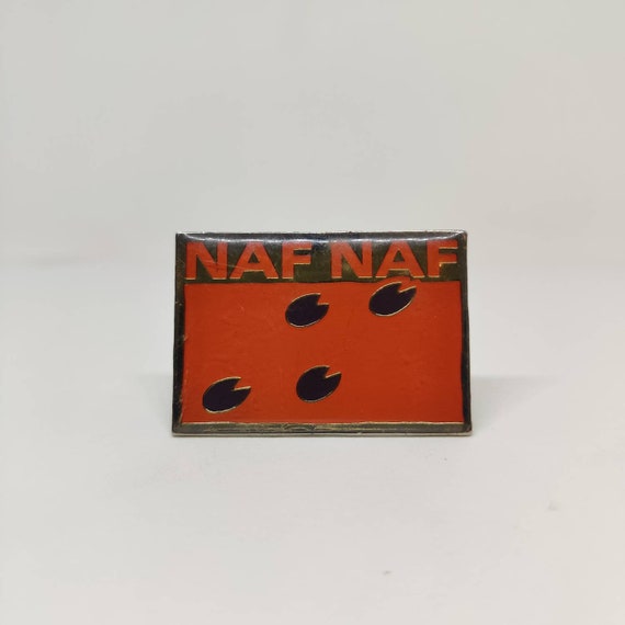 Naf Naf french designer fashion Hat Tie Lapel ena… - image 2