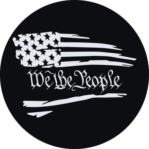We The People Flag Spare Tire Cover
