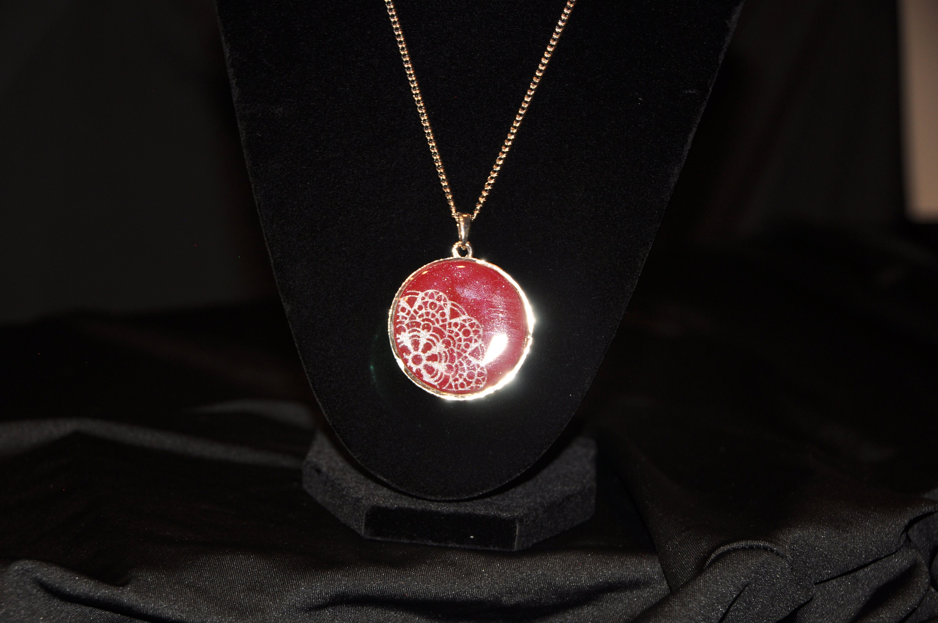 Polymer Clay Lace Pendant Etsy UK